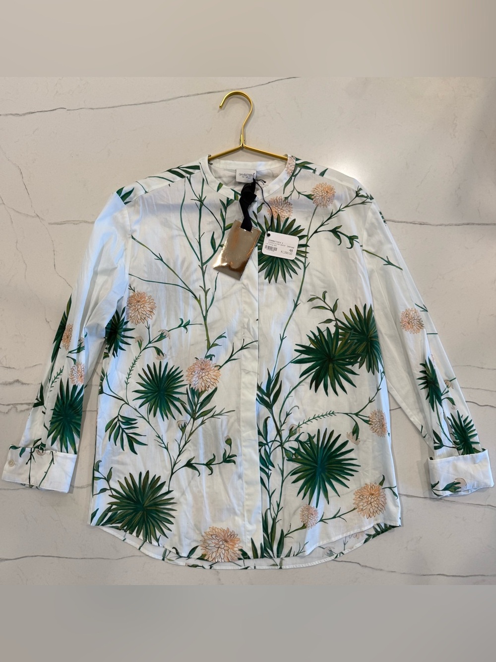 Giambattista Valli Floral Printed Shirt, Size 48 (XXL), NWT